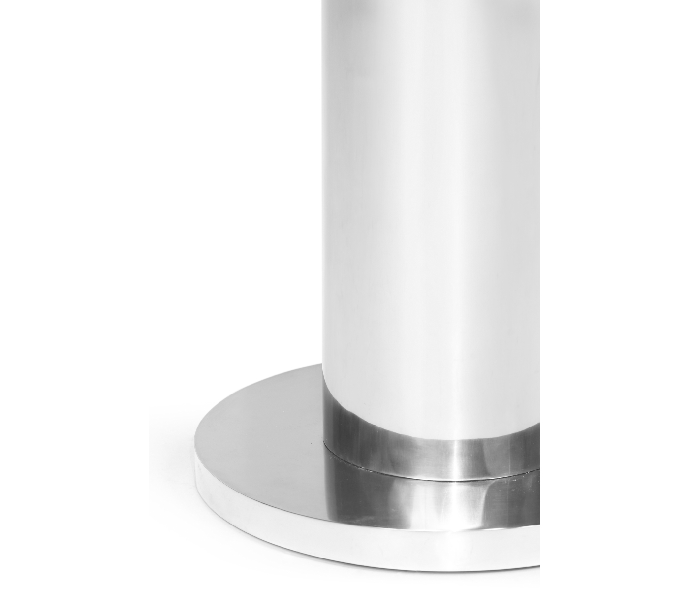 Circular Campaign Style Dark Santos Rosewood & White Stainless Steel Floor Lamp