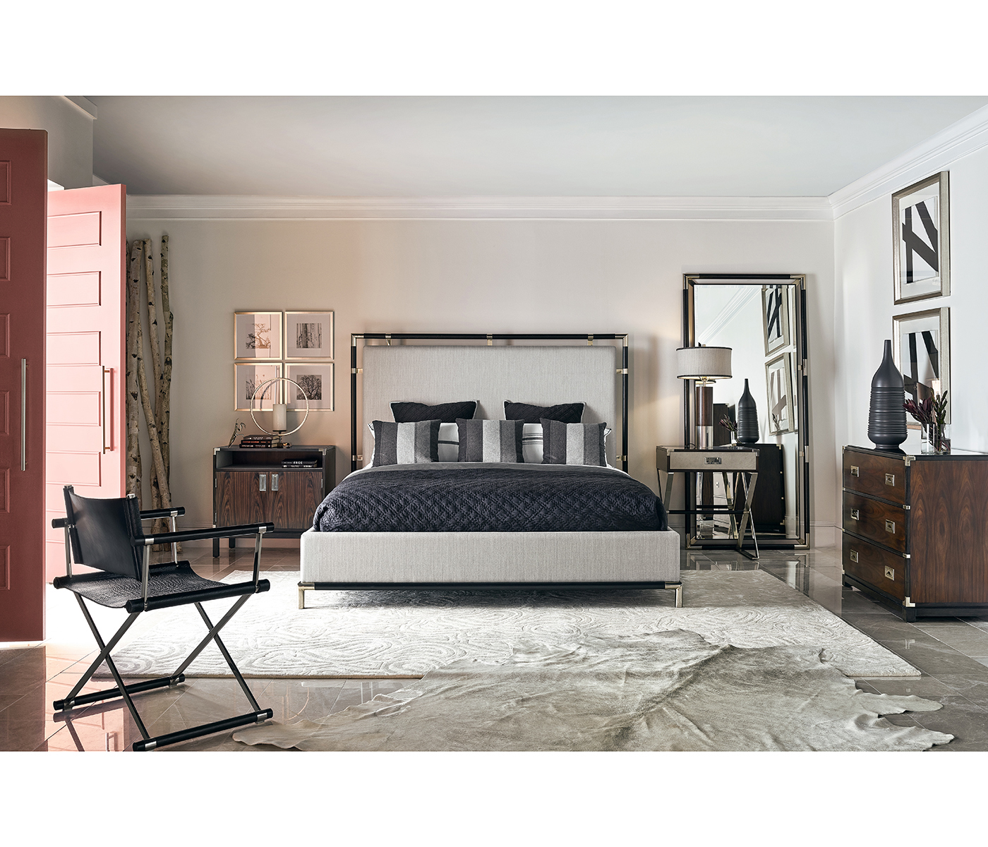 Campaign Style Charcoal Directors Chair