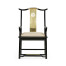 Fusion Black Gloss & Brass Dining Arm Chair