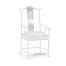 Fusion White Gloss & Stainless Steel Dining Arm Chair