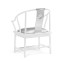 Fusion Rounded White Gloss & Stainless Steel Dining Arm Chair