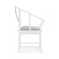 Fusion Rounded White Gloss & Stainless Steel Dining Arm Chair
