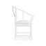Fusion Rounded White Gloss & Stainless Steel Dining Arm Chair