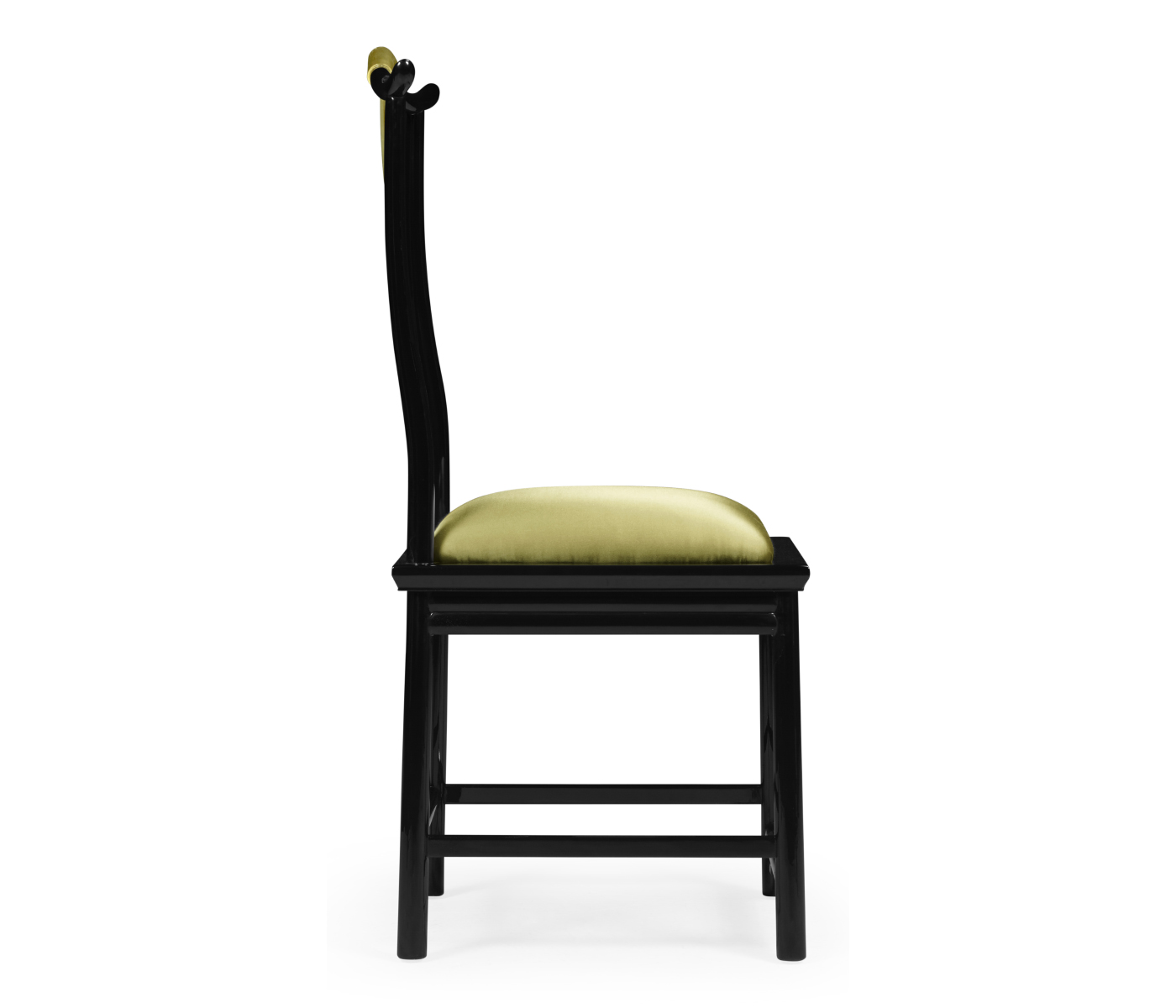 Fusion Black Gloss & Brass Dining Side Chair