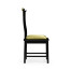 Fusion Black Gloss & Brass Dining Side Chair
