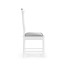 Fusion White Gloss & Stainless Steel Dining Side Chair