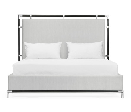 Campaign Style Ebonised Oak UK King Bed