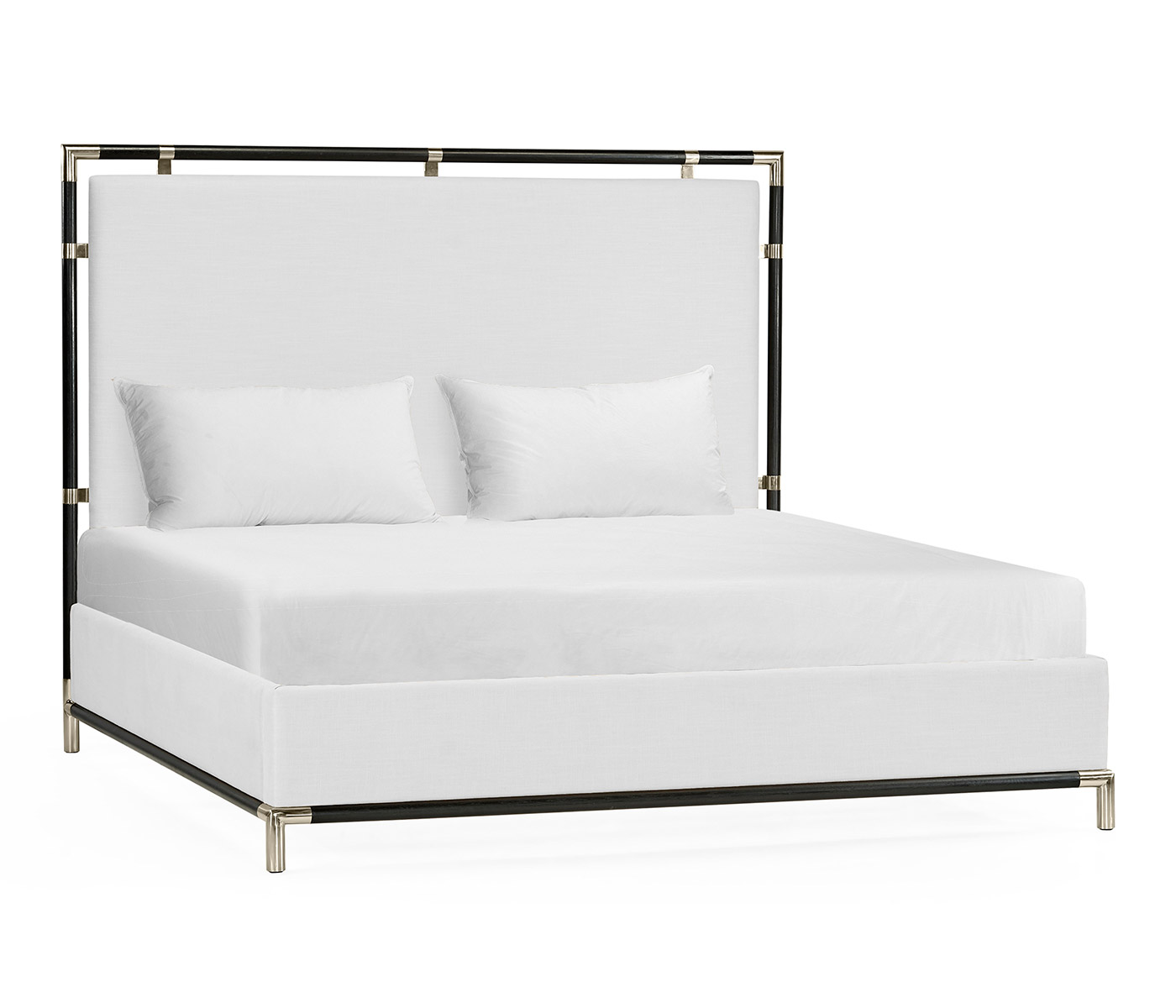 Campaign Style Ebonised Oak US King Bed