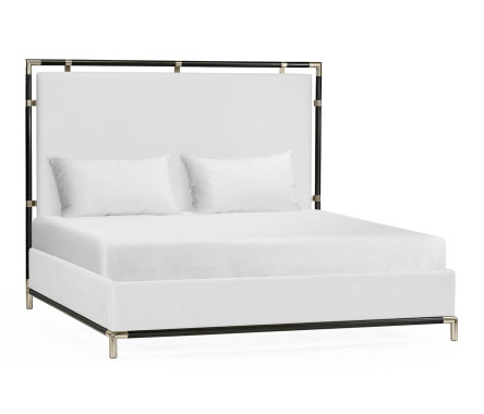 Campaign Style Ebonised Oak US King Bed