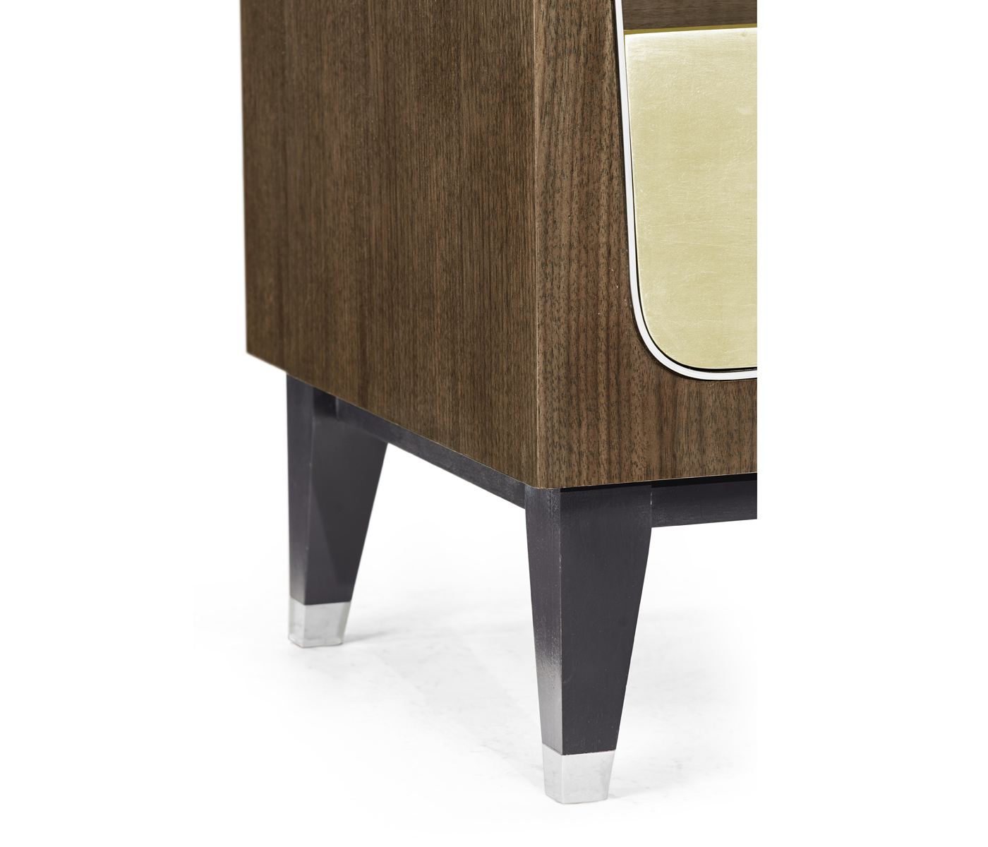 Gatsby Champagne Silver-Leaf Bedside Cabinet