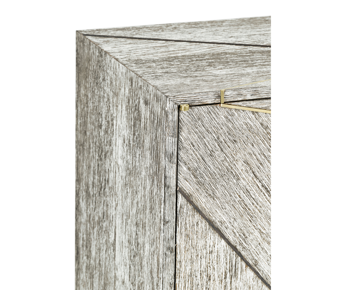 Geometric Transitional Oak Sideboard