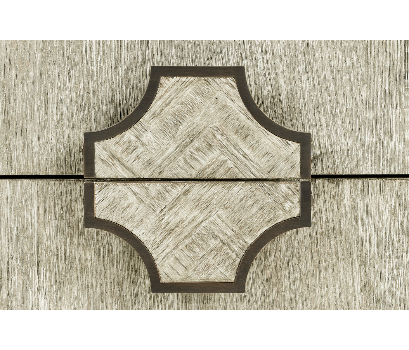 Grey Oak Buffet with Eleven Drawers