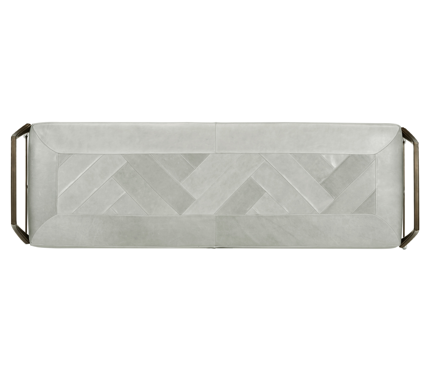 Modern Curved Bronzed Bench