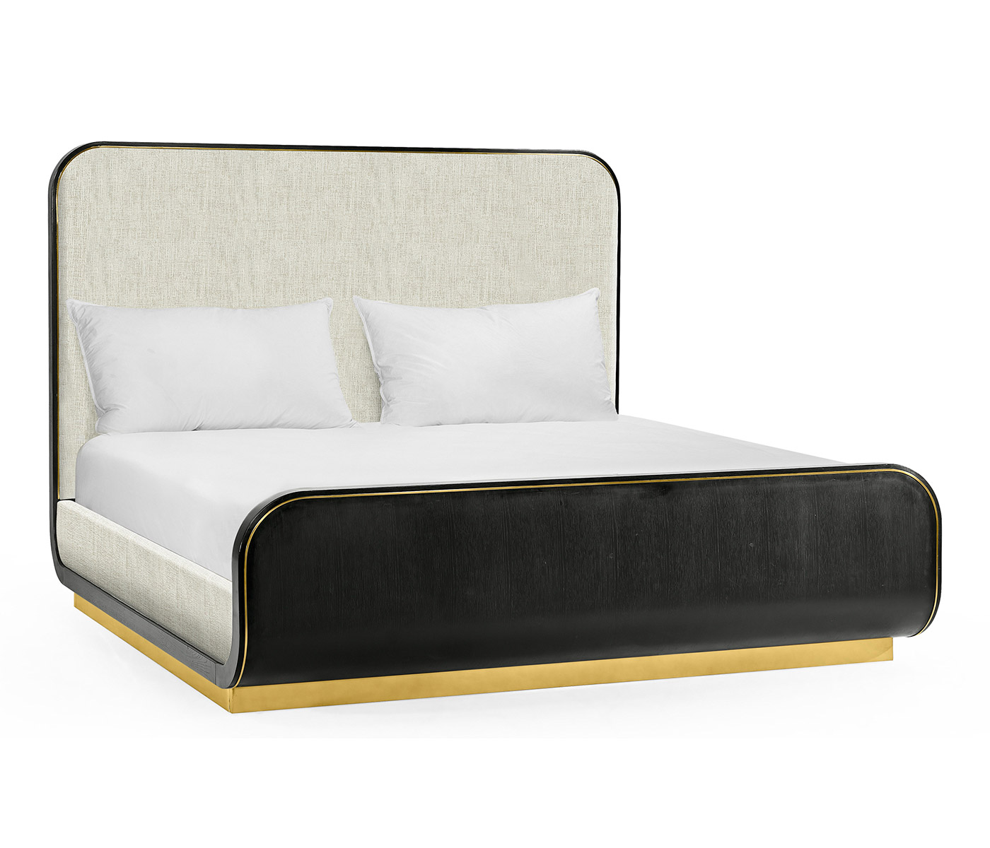 Fusion Curved Ebonised Oak Cali King Bed