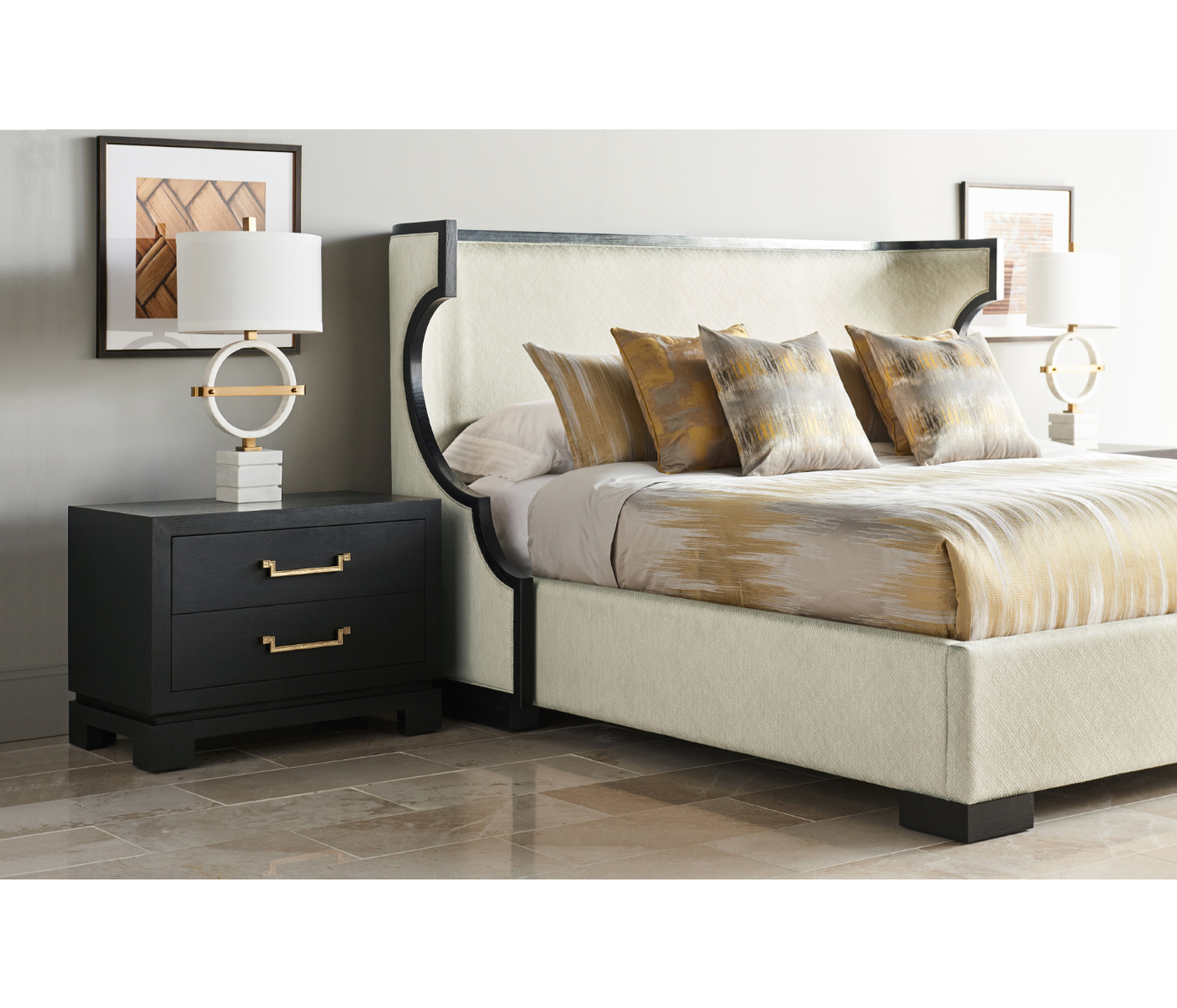 Fusion Rounded Oak US Queen Bed