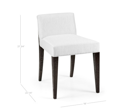 Geometric Dark Mocha Oak Vanity Chair