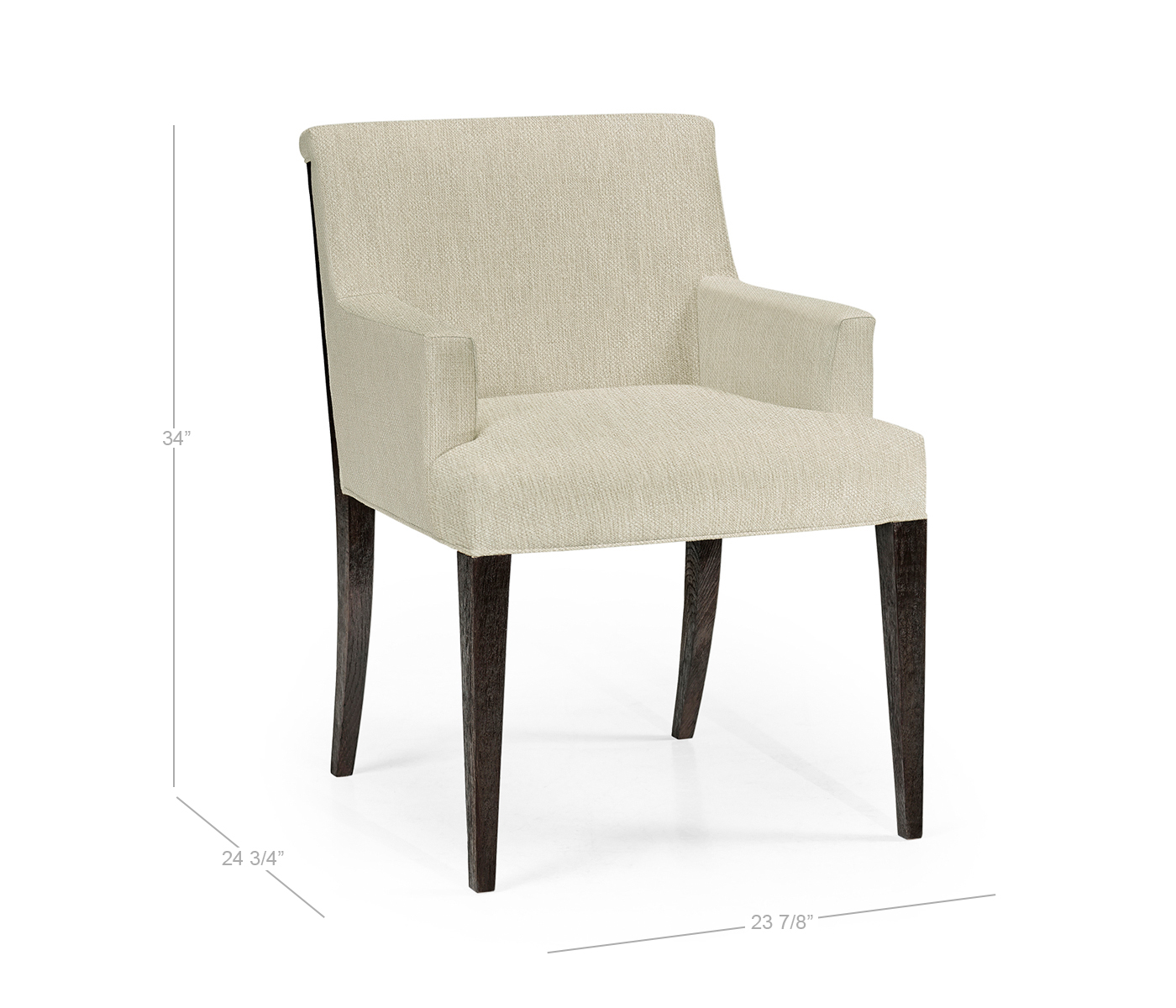 Geometric Transitional Upholstered Dining Arm Chair