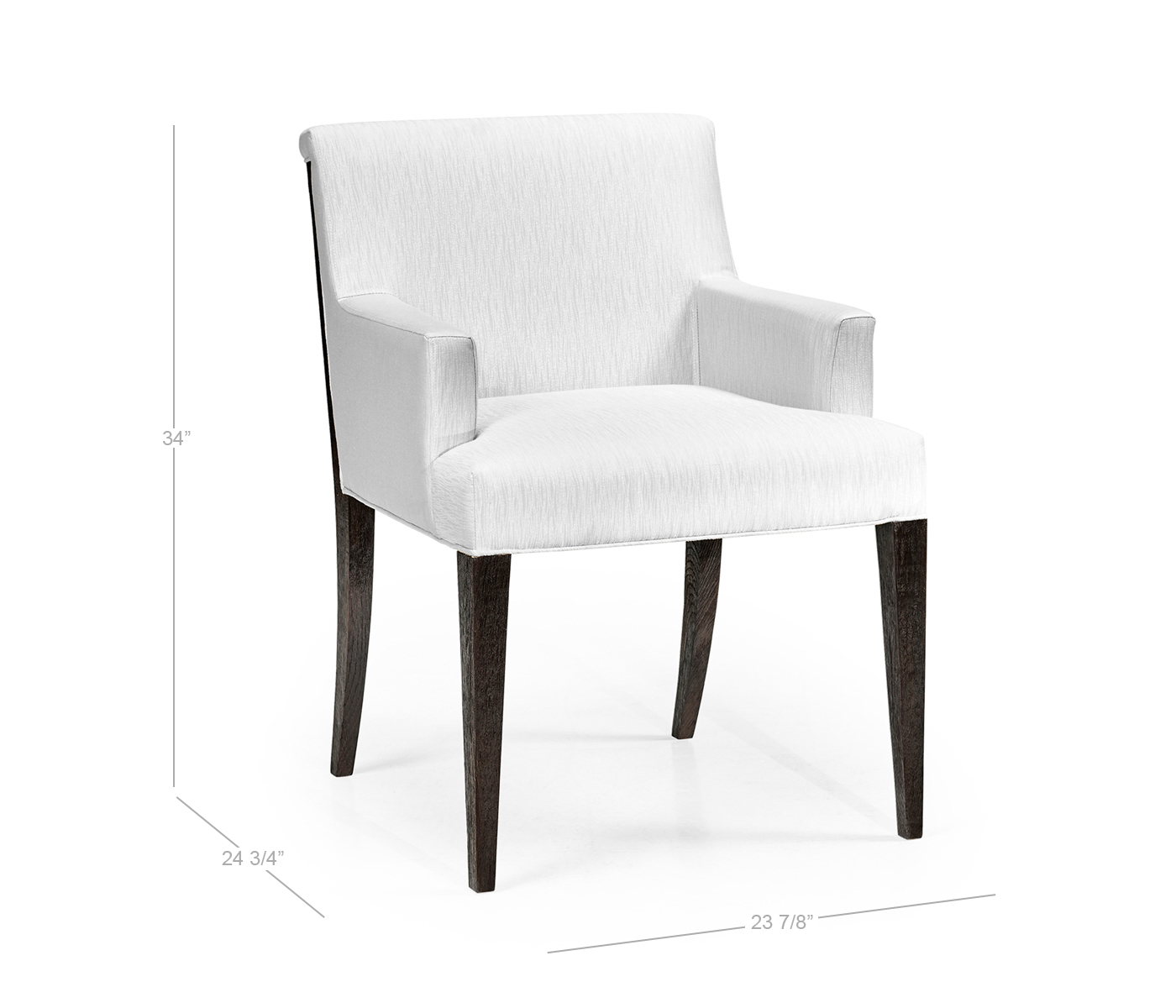 Geometric Transitional Upholstered Dining Arm Chair