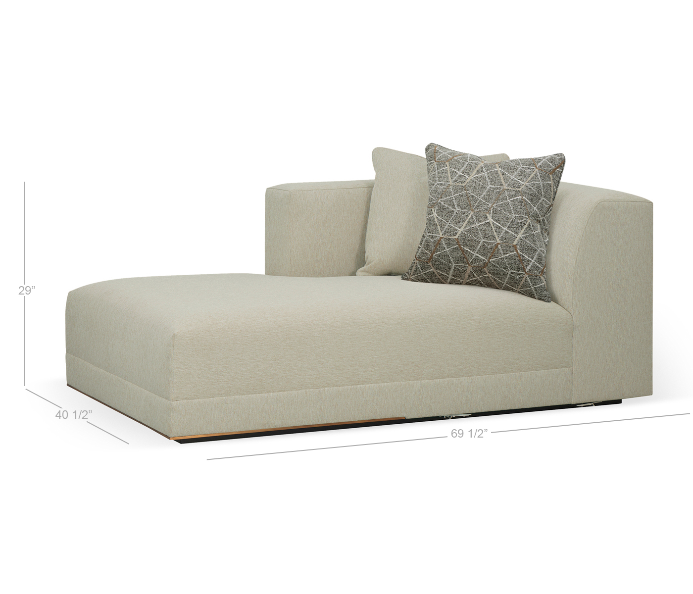 Geometric LFT Arm Chaise Lounge