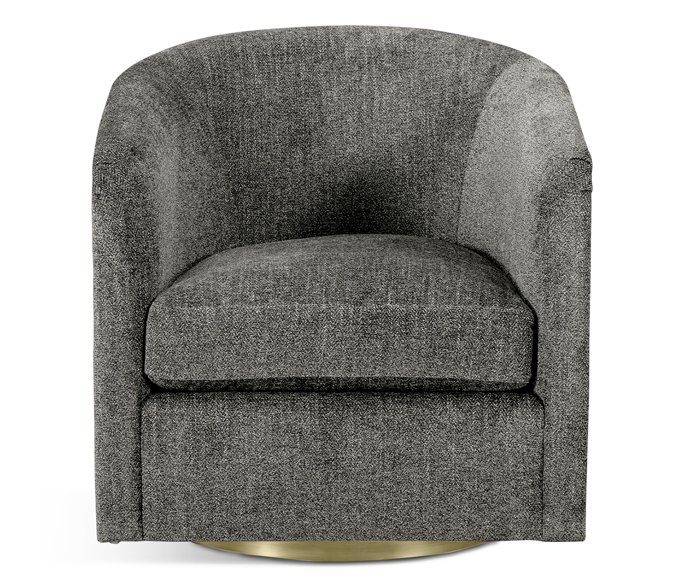 Geometric Dark Mocha Oak Swivel Chair