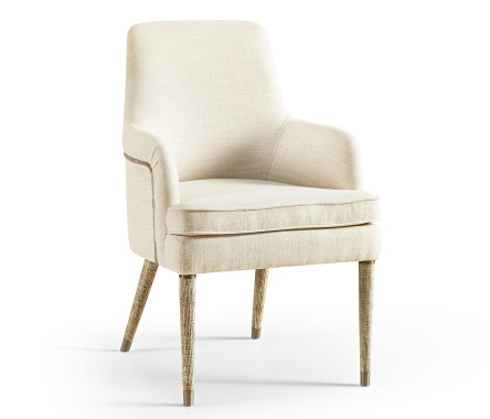 Shoal Linen & Grasscloth Host Chair