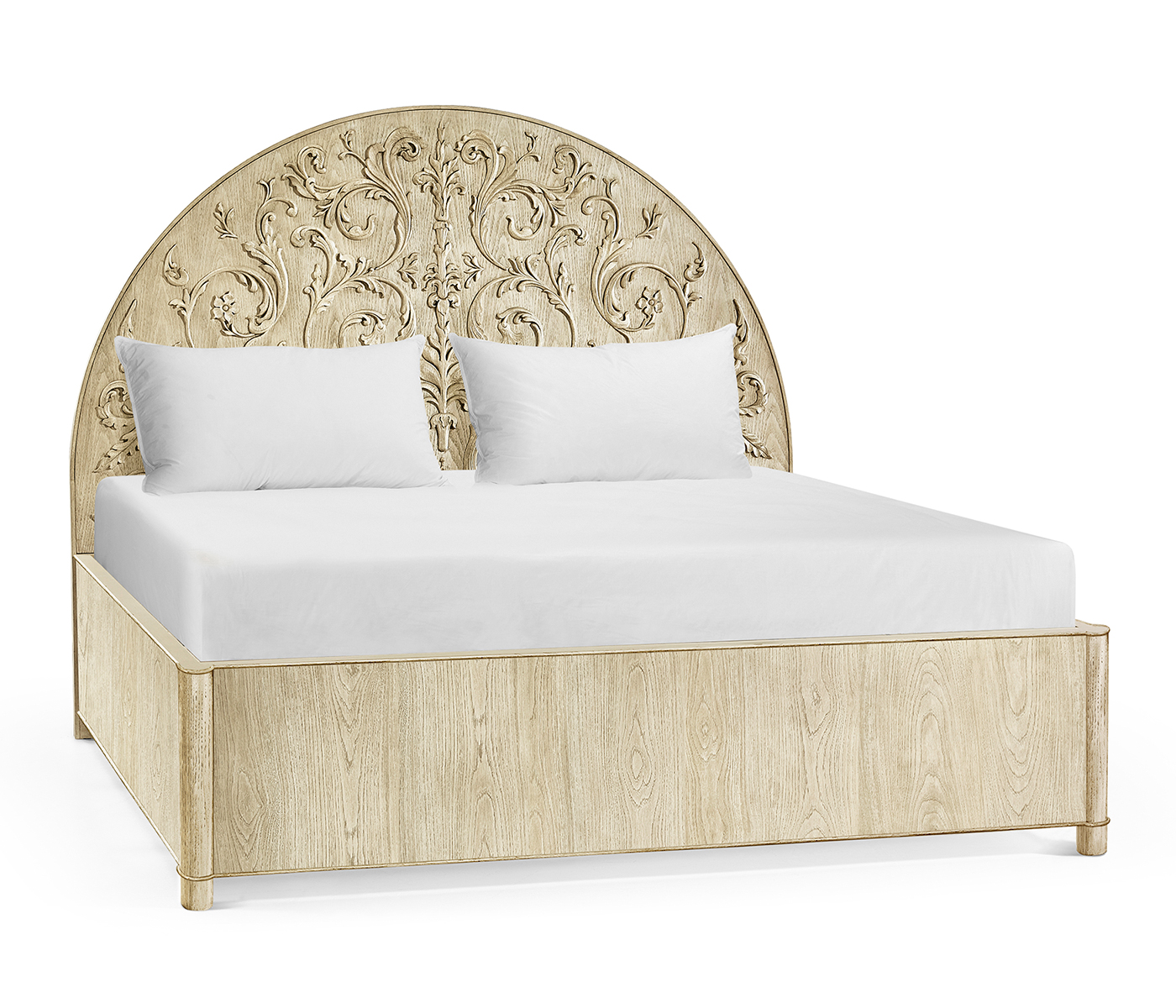 Moon Flower Carved UK King Bed