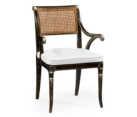 Linden Charcoal Wash Dining Arm Chair