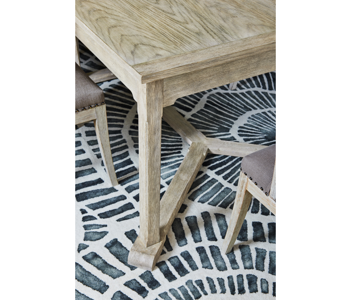 Lucillo Washed Acacia Carver Arm Chair