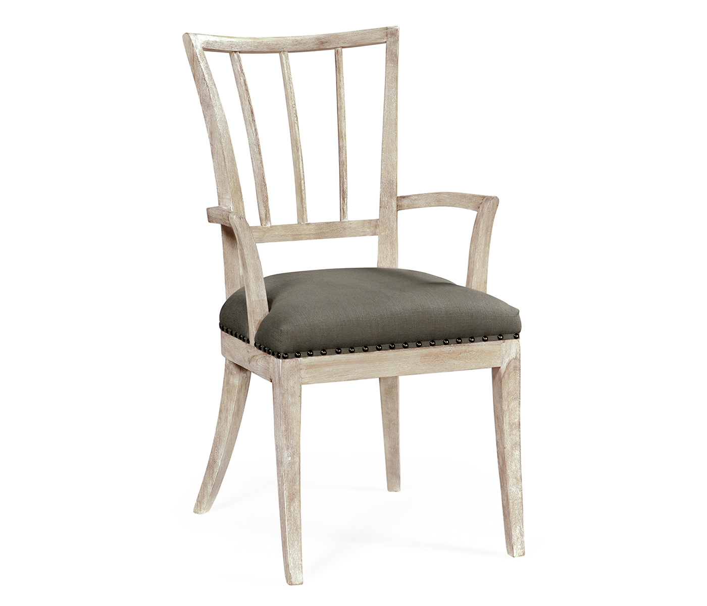 Lucillo Washed Acacia Carver Arm Chair