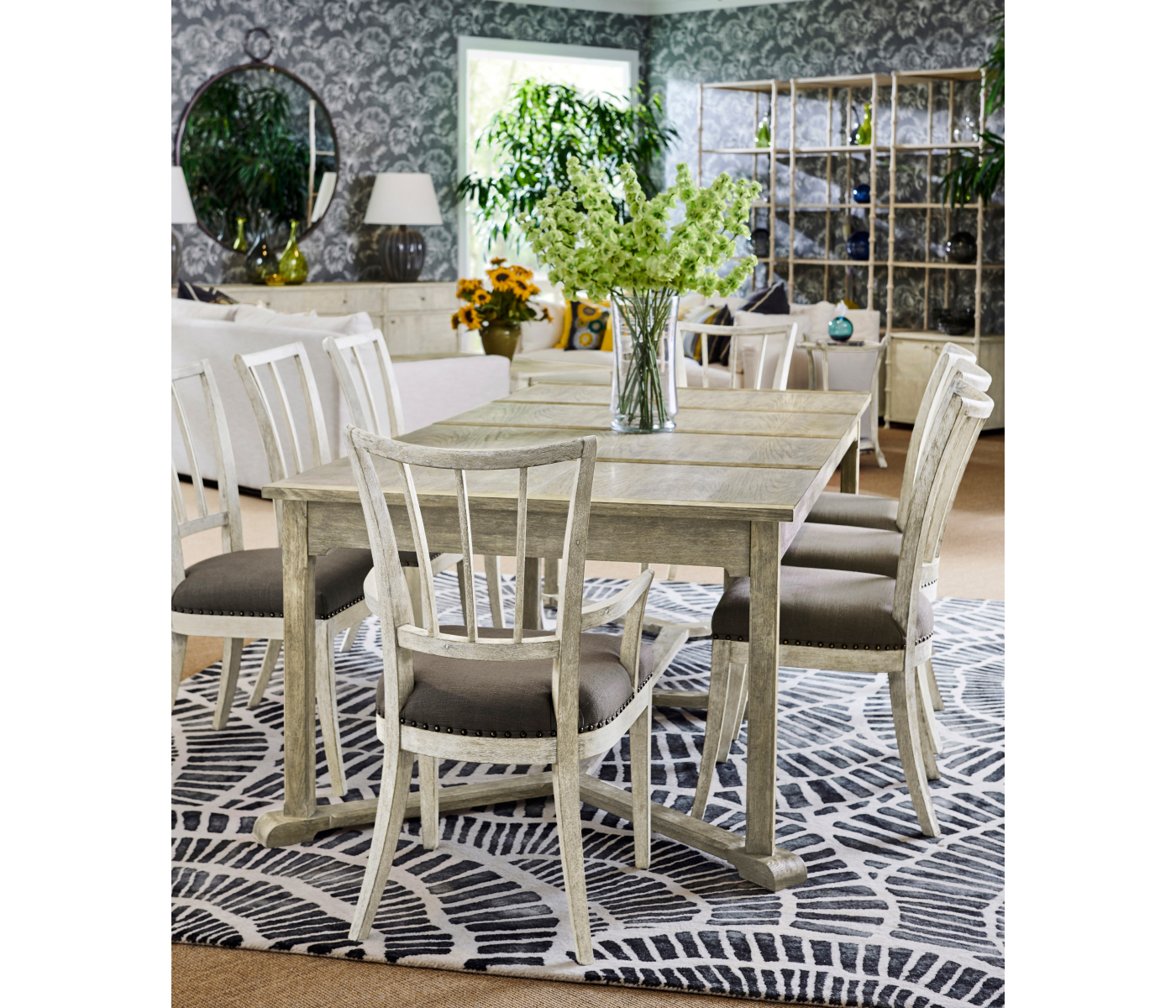 Lucillo Washed Acacia Carver Side Chair