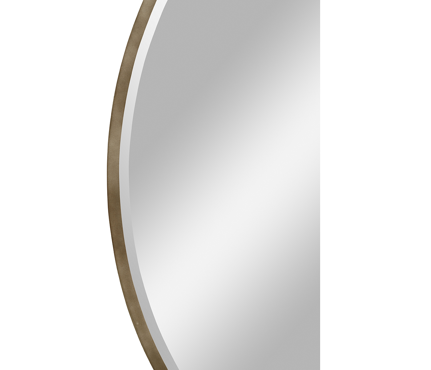 Circular Avalone Bronzed Stainless Steel Wall Hanging Mirror