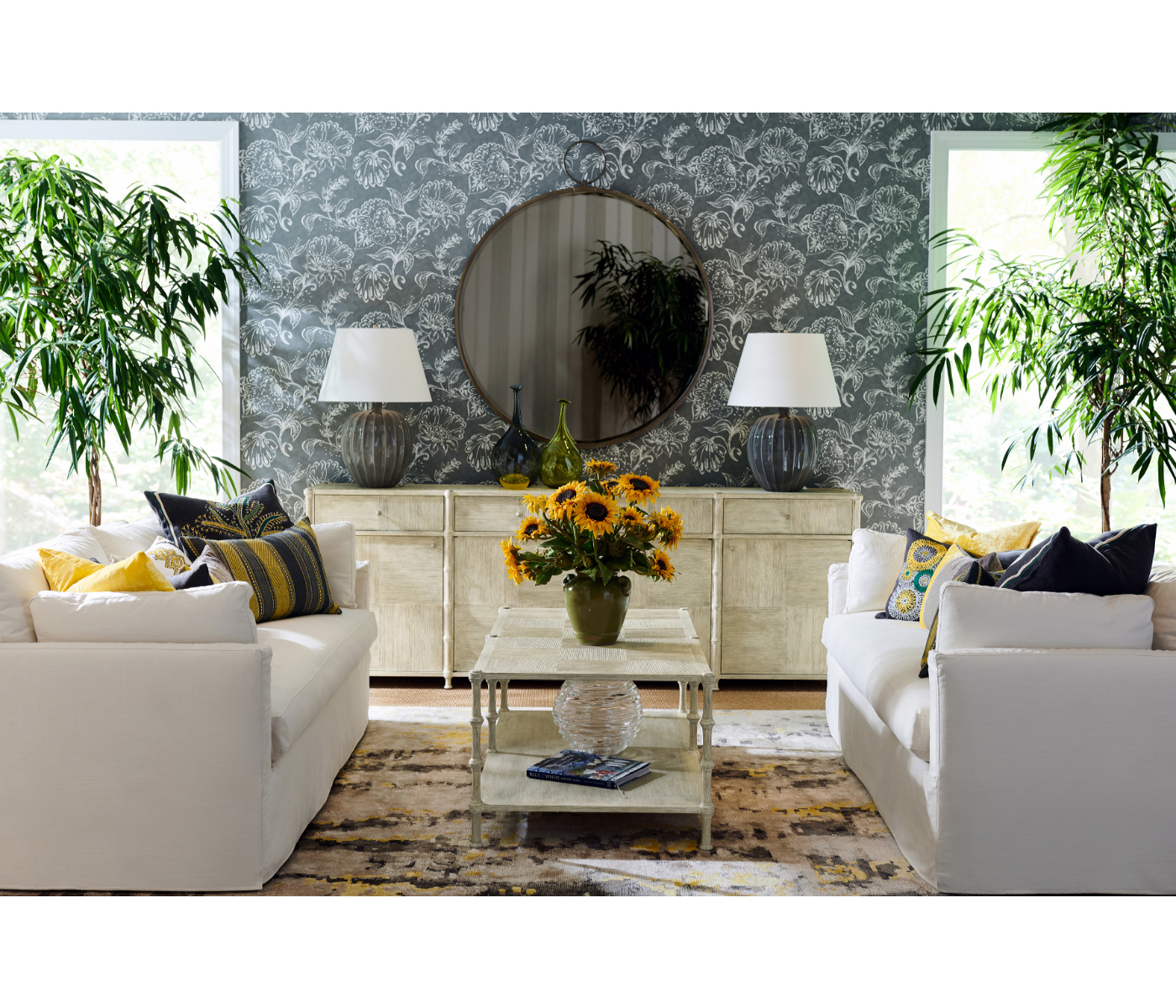 Circular Avalone Stainless Steel Wall Hanging Mirror