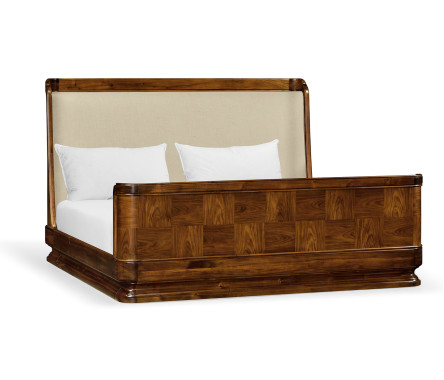 Moderne High Lustre Santos Rosewood UK King Bed