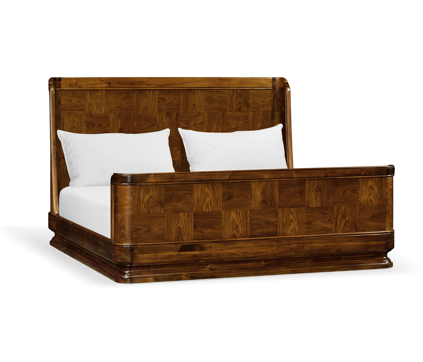 Moderne High Lustre Santos Rosewood UK King Bed