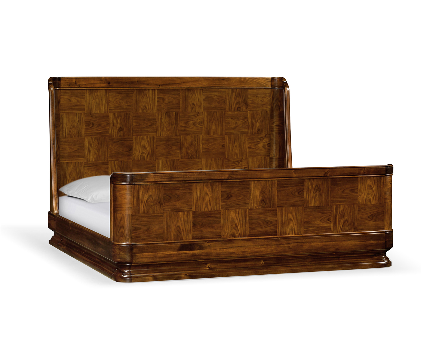 Moderne High Lustre Santos Rosewood US King Bed