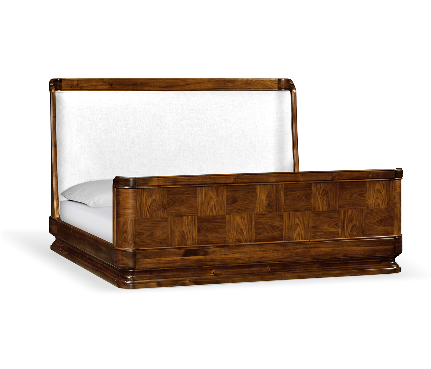 Moderne High Lustre Santos Rosewood US Queen Bed
