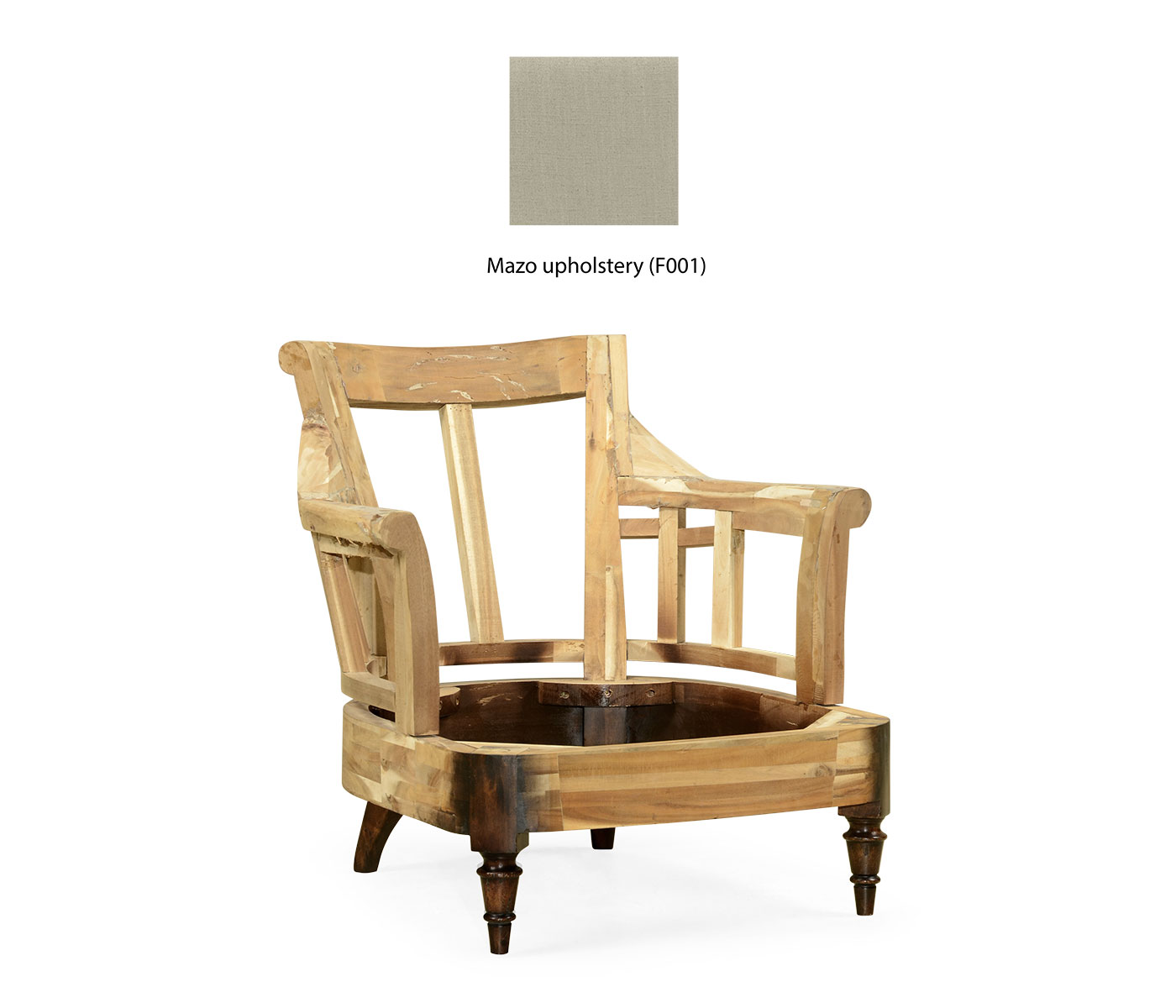 Louis Philippe Antique French Walnut Tufted Arm Chair, Upholstered in MAZO