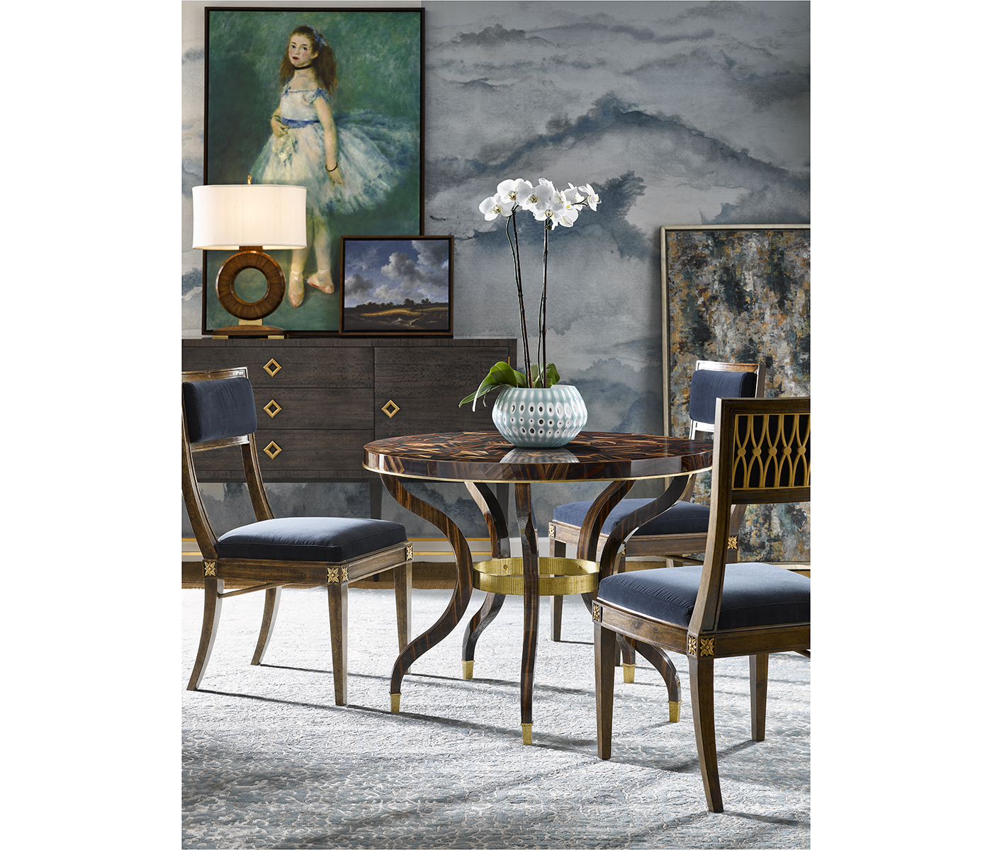 RENOIR3 Painting with Walnut Frame