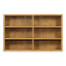 Brushed Medium Brown Oak Bookcase