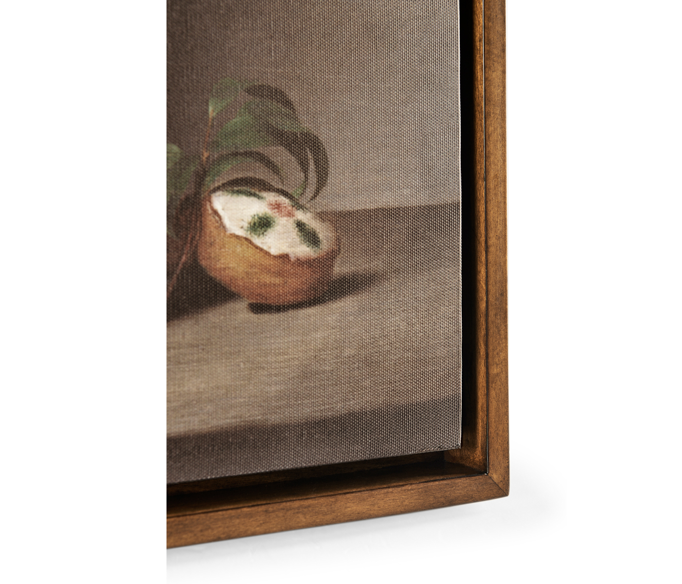 Still Life with Apples, Sherry, and Tea Cakes Painting on a Honey Walnut Frame