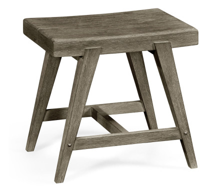 Small Rectangular Grey Stool