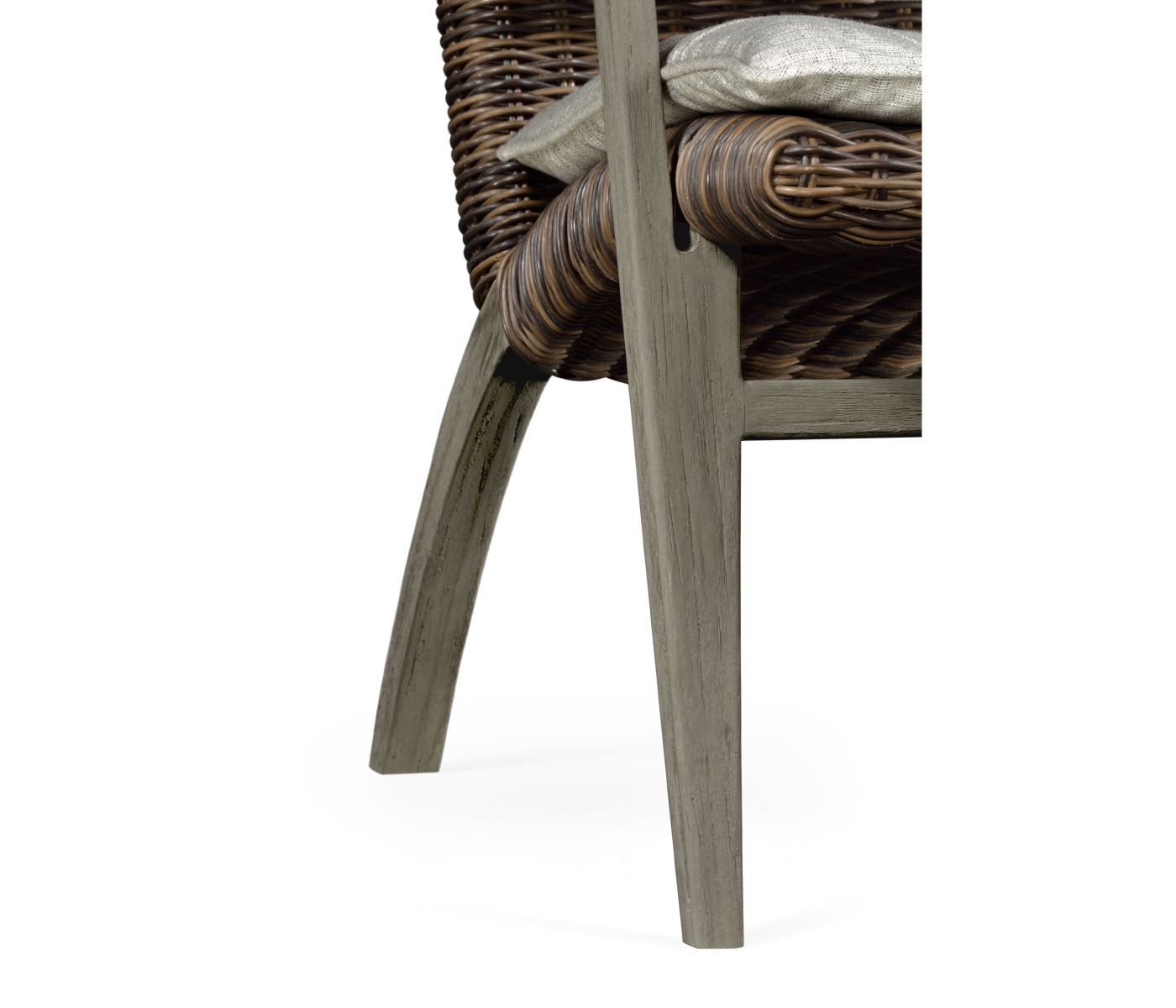 Hampton Grey & Rattan Lounge Chair