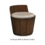 Swivel Walnut Storage Bucket Stool