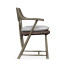 Smokers Style Grey & Rattan Dining Chair with Cushion