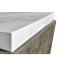 Rectangular Grey & Faux White Marble Storage End Table