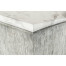Rectangular Cloudy Grey & Faux White Marble Storage End Table