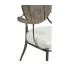 Circle Back Grey & Iron Dining Arm Chair