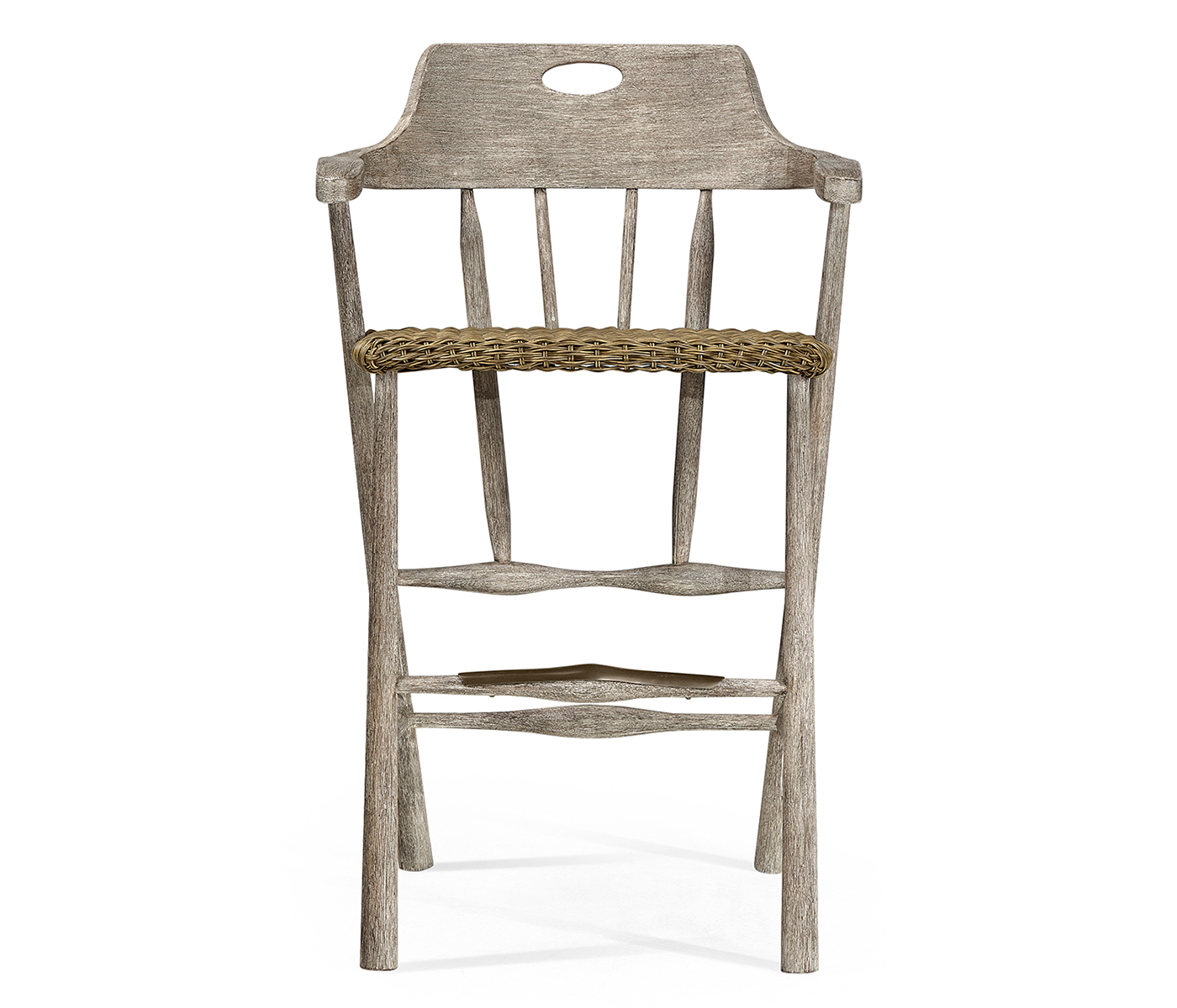 Smokers Style Navajo Sand & Rattan Bar Stool with Cushion