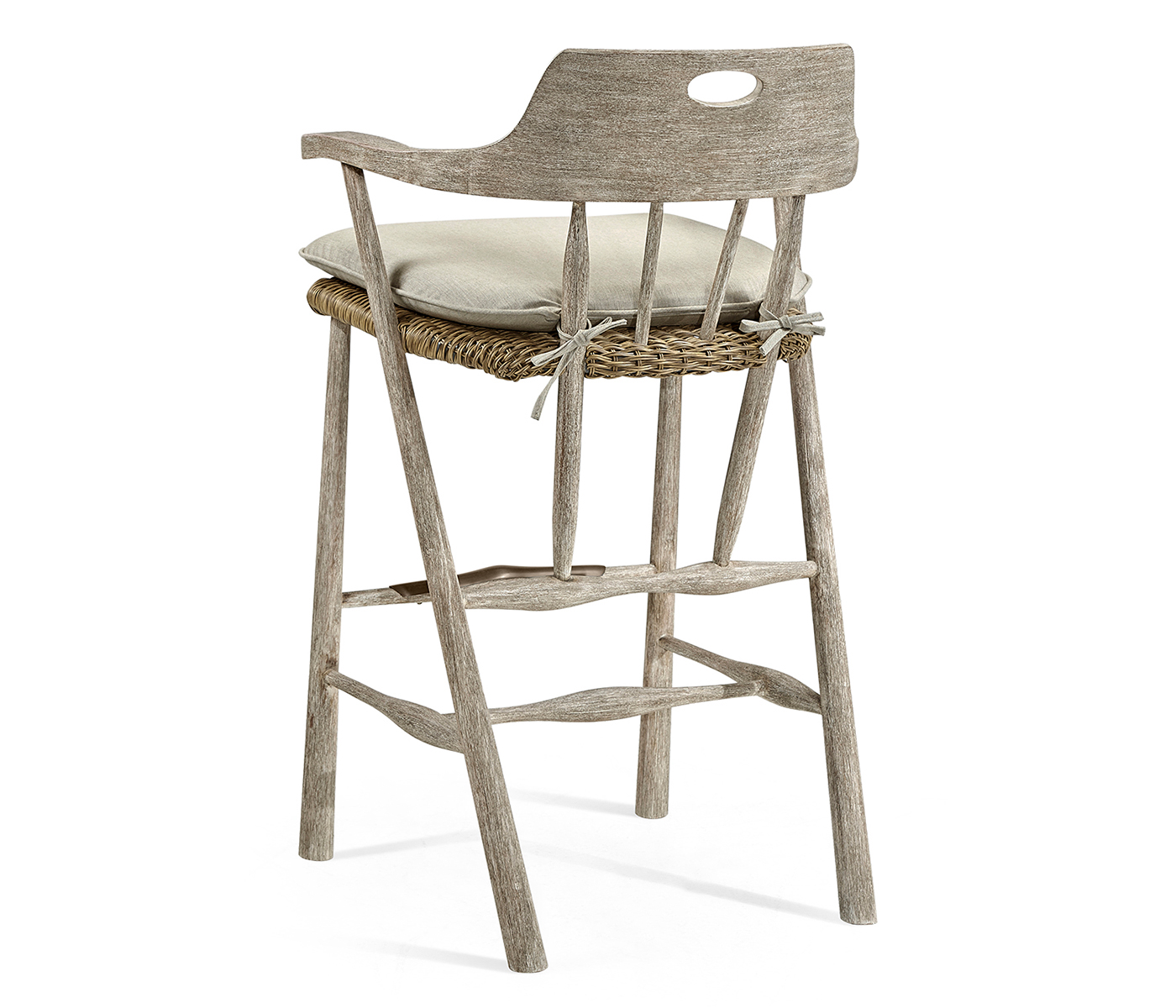 Smokers Style Navajo Sand & Rattan Bar Stool with Cushion