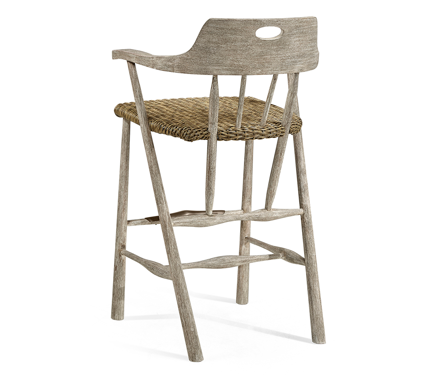 Smokers Style Navajo Sand & Rattan Bar Stool with Cushion